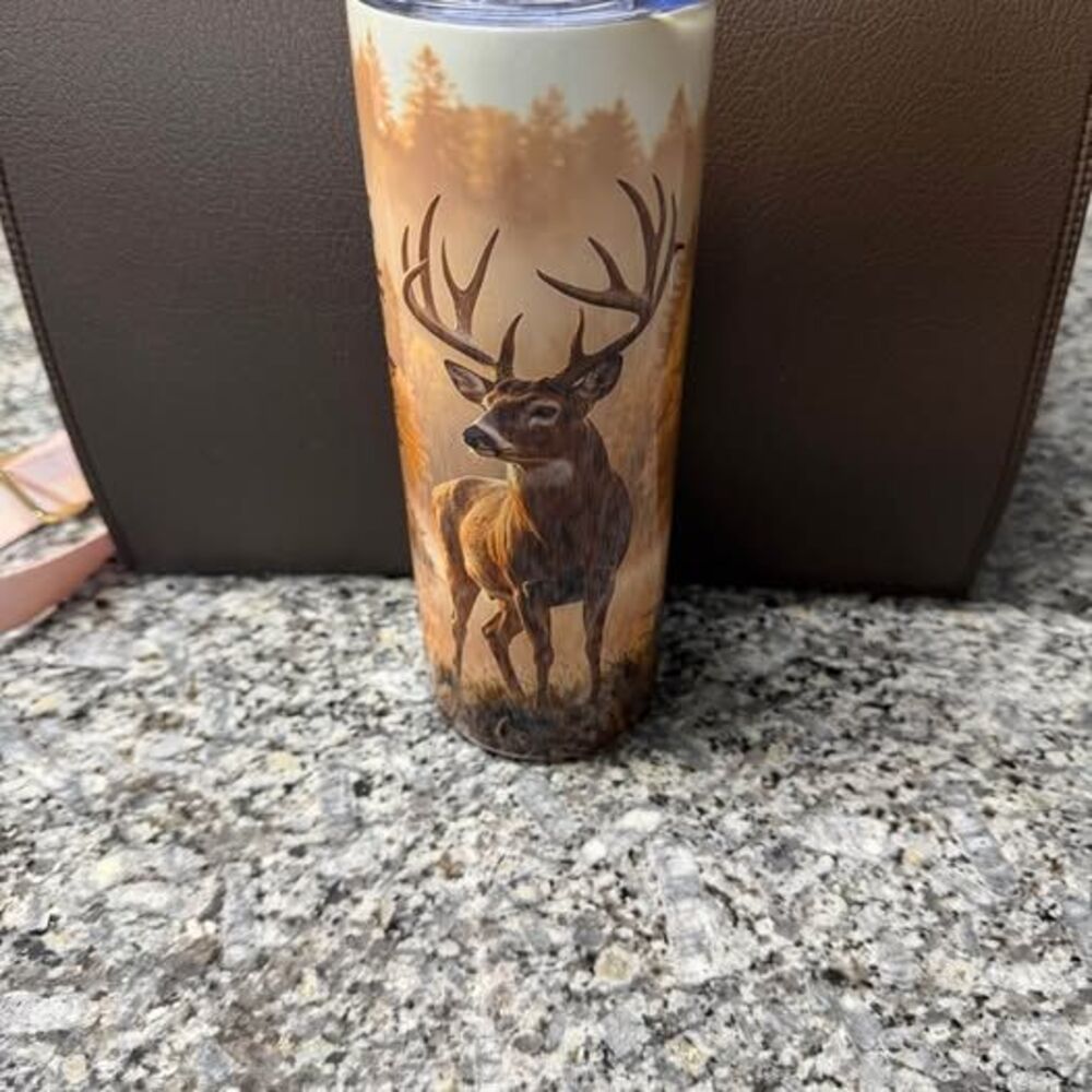 Deer Graphic Stainless Steel Tumbler